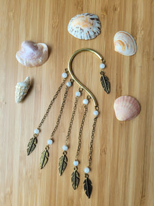 Premium Brass Ear Cuffs moonstone