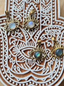 Premium Brass Earrings Hamsa/ Evil Eye