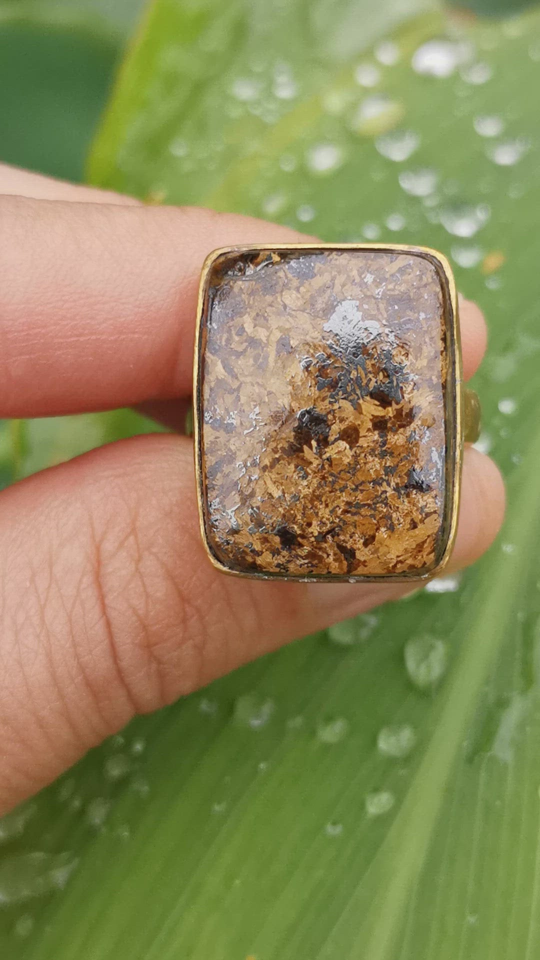 Premium Brass Statement Ring Bronzite