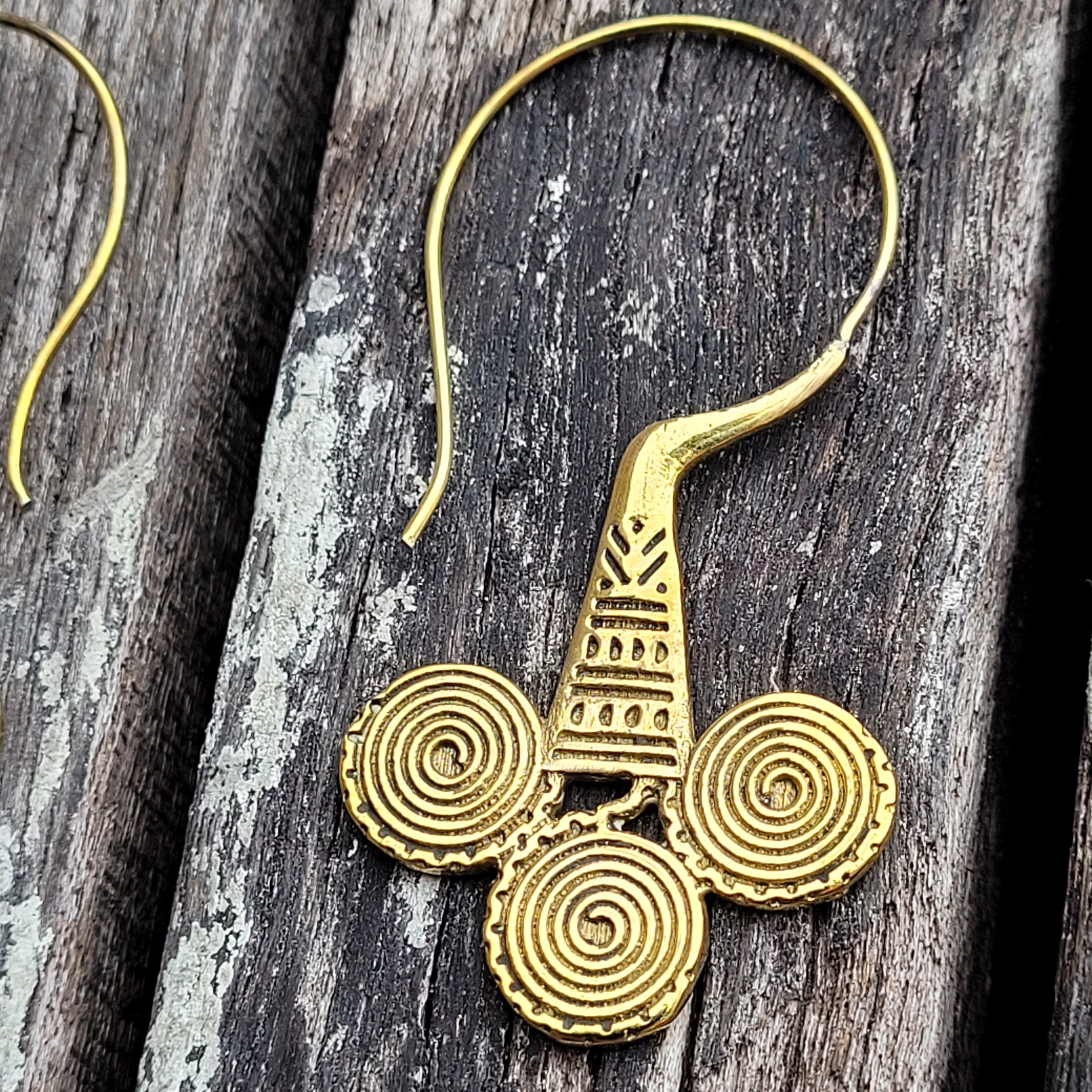 Premium Brass Hook Earrings Tuareg
