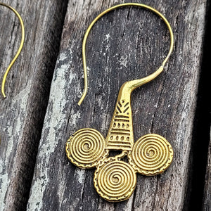 Premium Brass Hook Earrings Tuareg