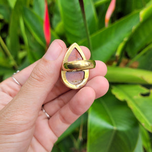 Brass Statement Ring Mookaite Red Jasper JAS01