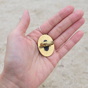 Brass Statement Ring Abalone Shell ABL01