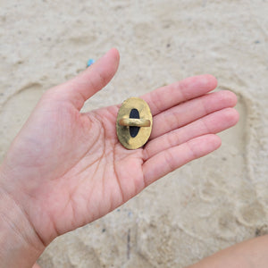 Brass Statement Ring Abalone Shell ABL02