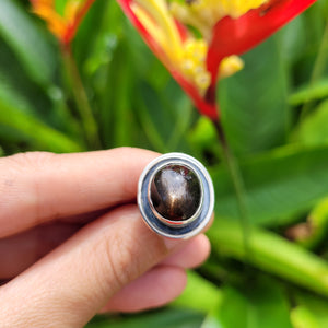 Premium Brass Statement Ring Sunstone Star SSTR02