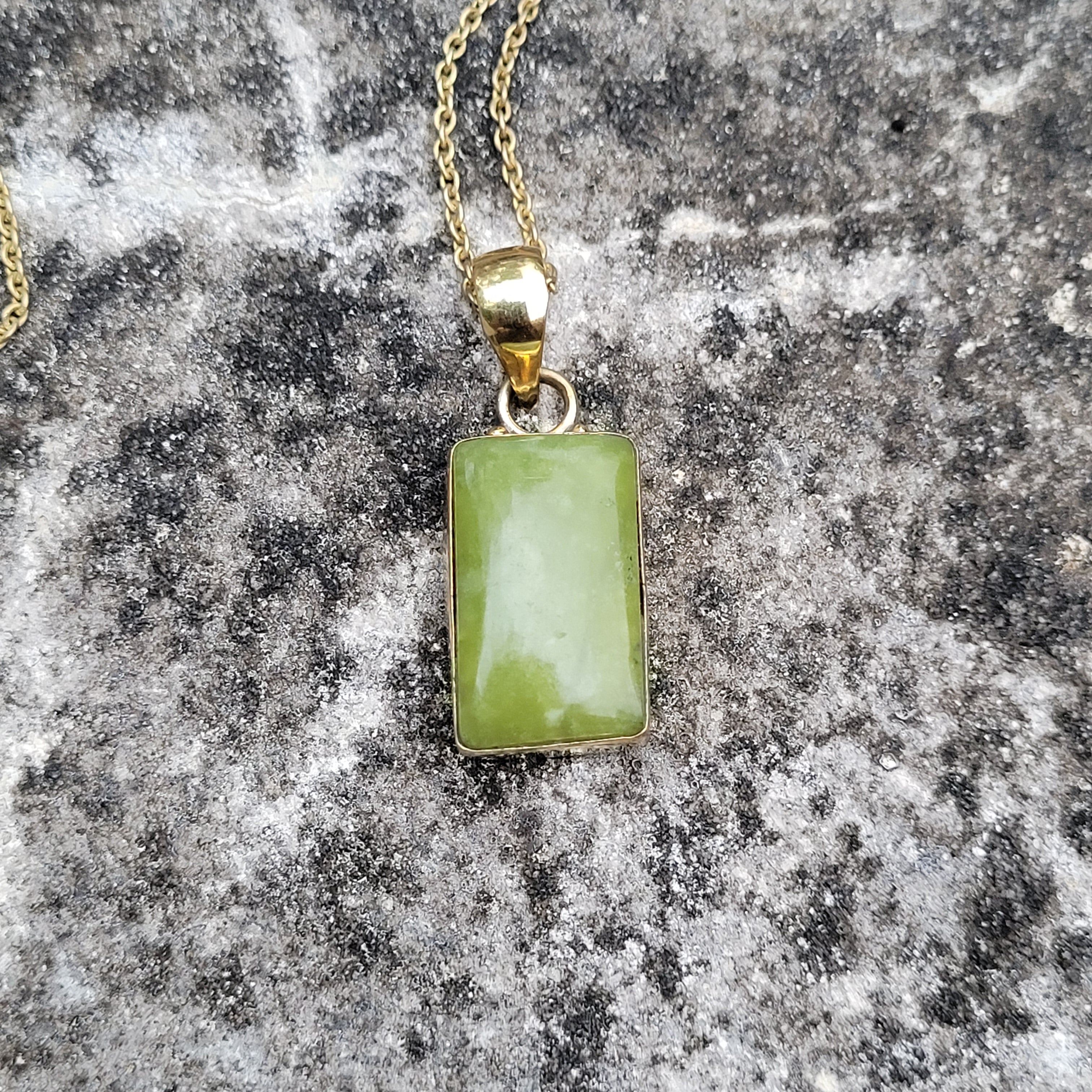 Brass Statement Pendant Serpentine