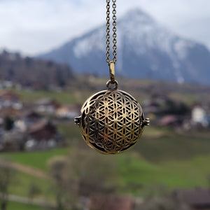 Harmony Ball Pendant Diffuser Flower of Life Vesica