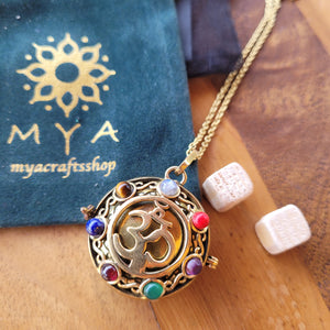 Harmony Ball Pendant Diffuser Om with 7 Chakras