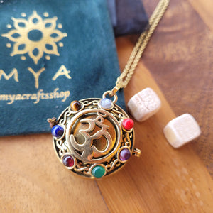 Harmony Ball Pendant Diffuser Om with 7 Chakras