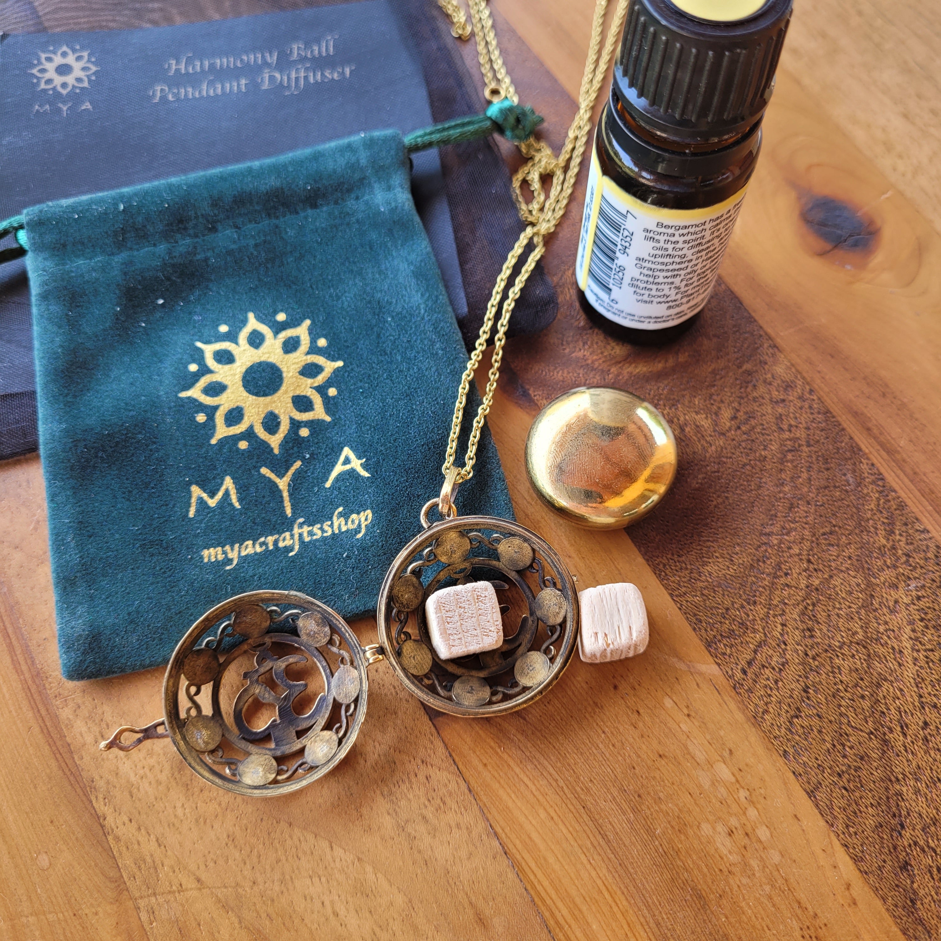 Harmony Ball Pendant Diffuser Om with 7 Chakras