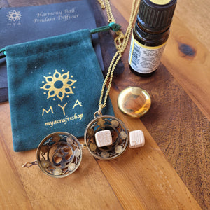 Harmony Ball Pendant Diffuser Om with 7 Chakras