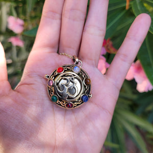 Harmony Ball Pendant Diffuser Om with 7 Chakras