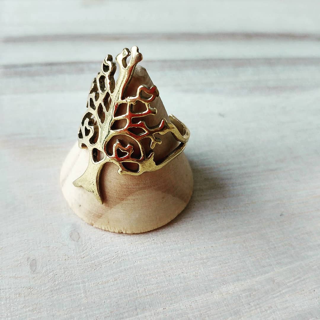 Premium Brass Ring Tree Of Life