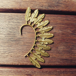 Premium Brass Ear Cuffs Pluma