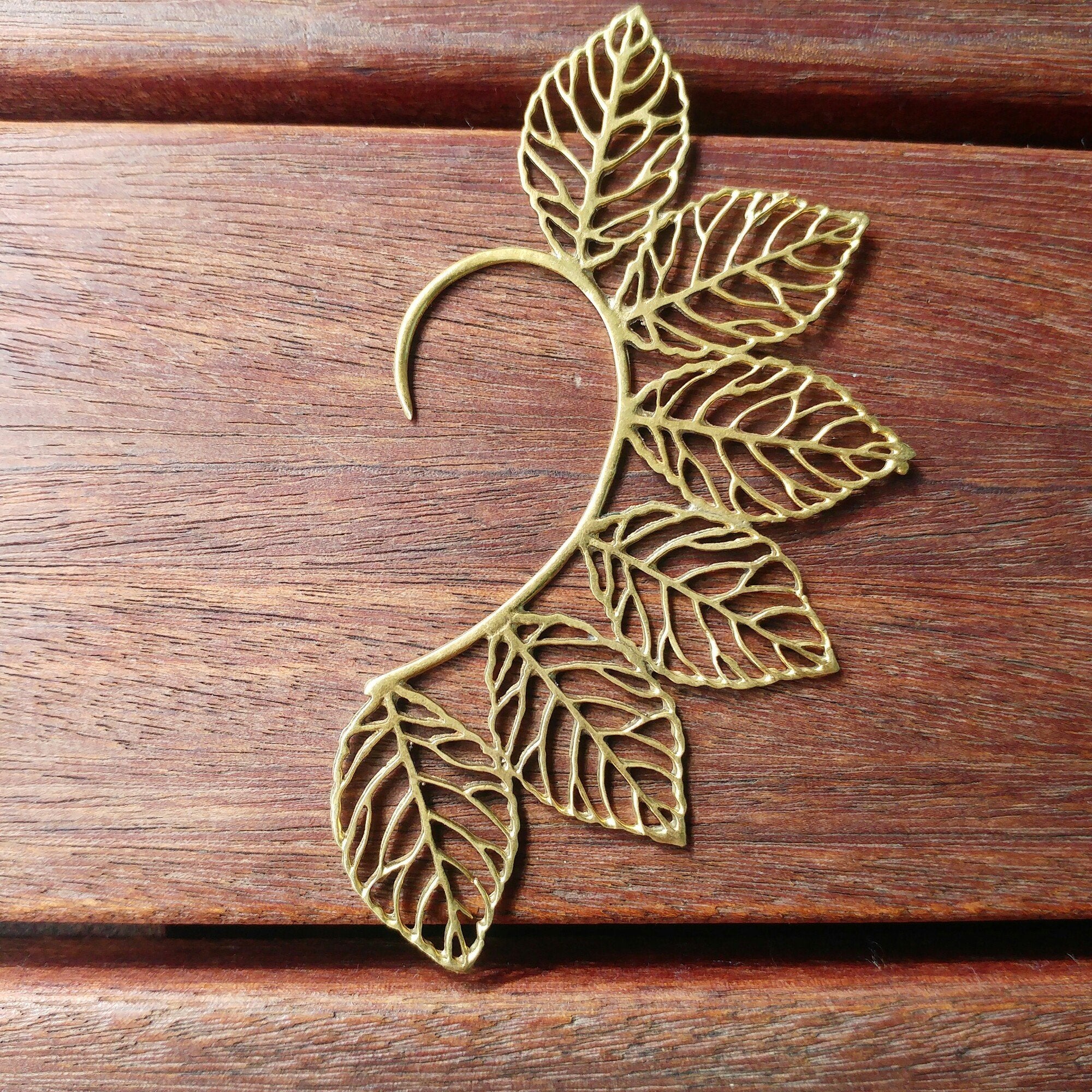 Premium Brass Ear Cuffs Hoja