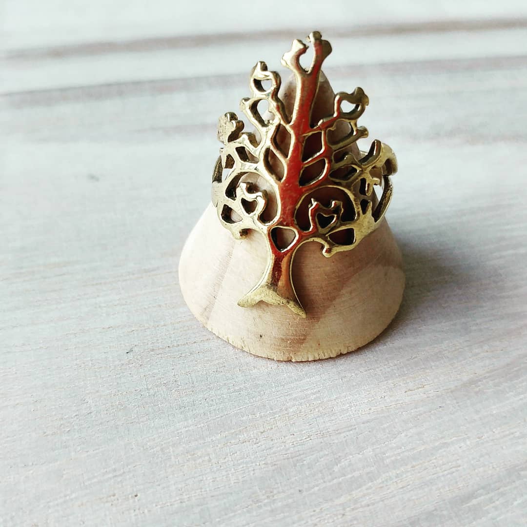 Premium Brass Ring Tree Of Life