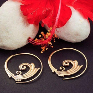 Premium Brass Spiral Earrings Usha