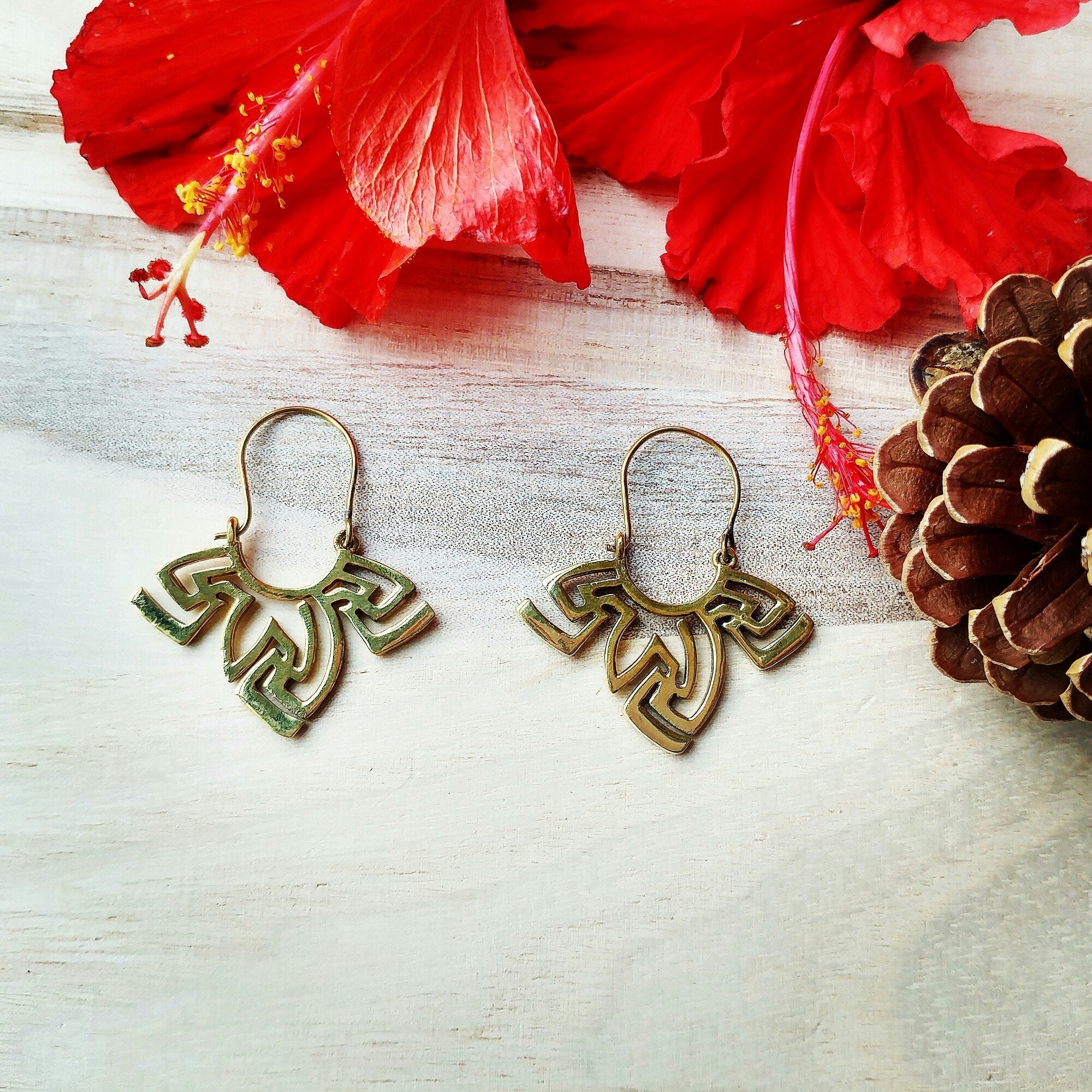 Premium Brass Hoop Earrings Santai