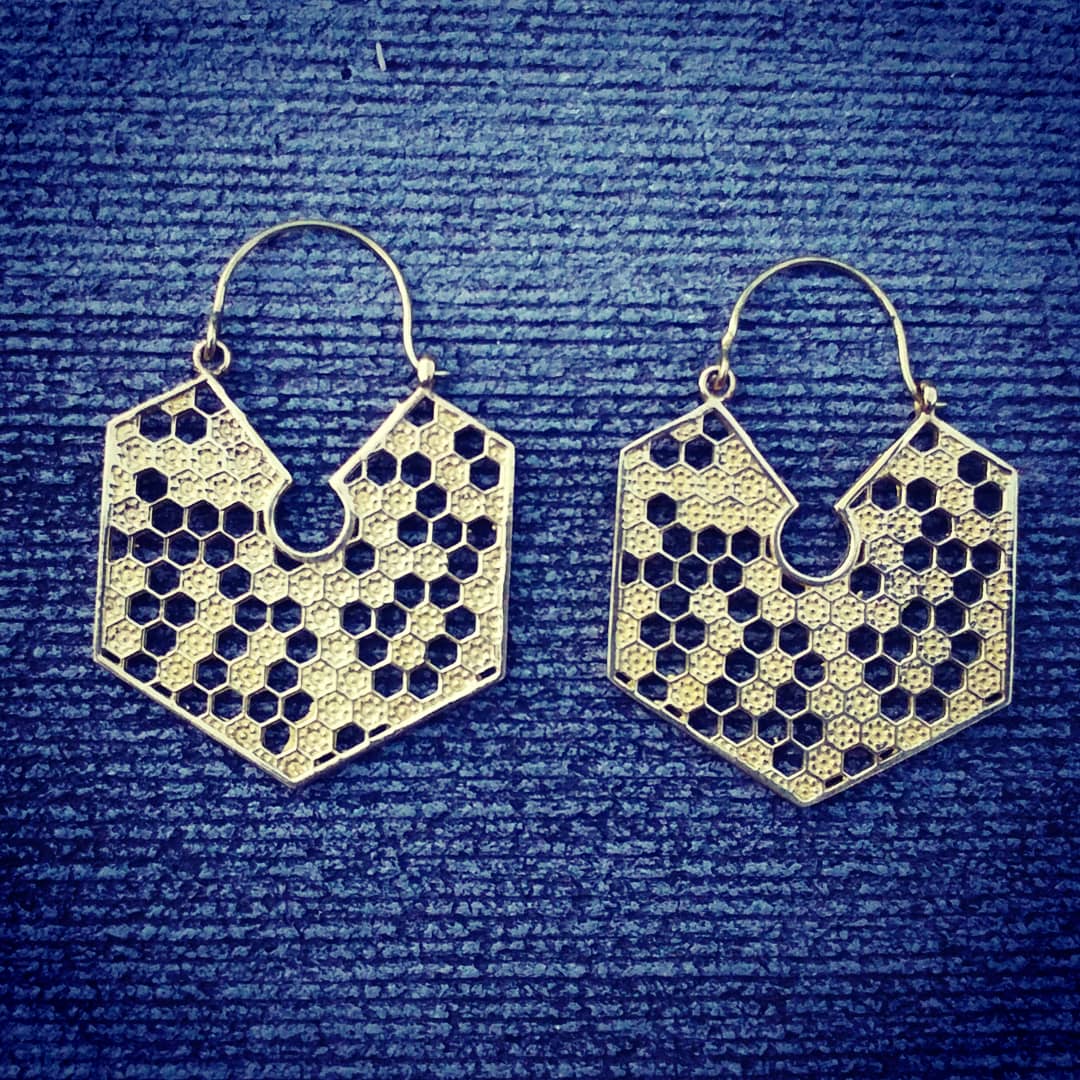 Premium Brass Hoop Earrings Hera