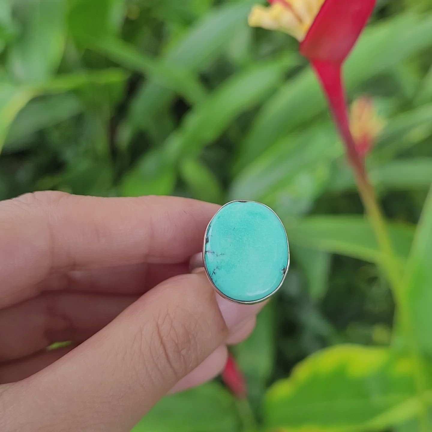 Sterling Silver Statement Ring Turquoise TUR01