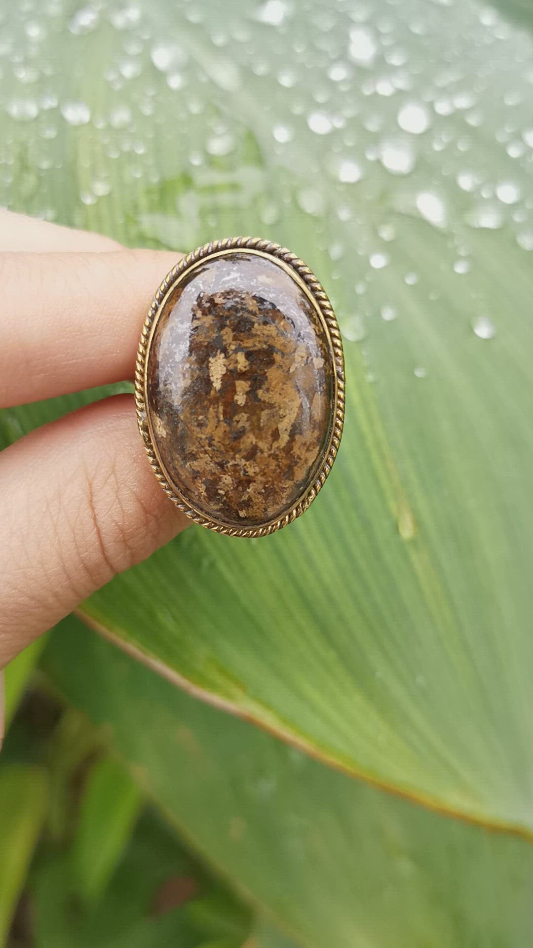 Premium Brass Statement Ring Bronzite