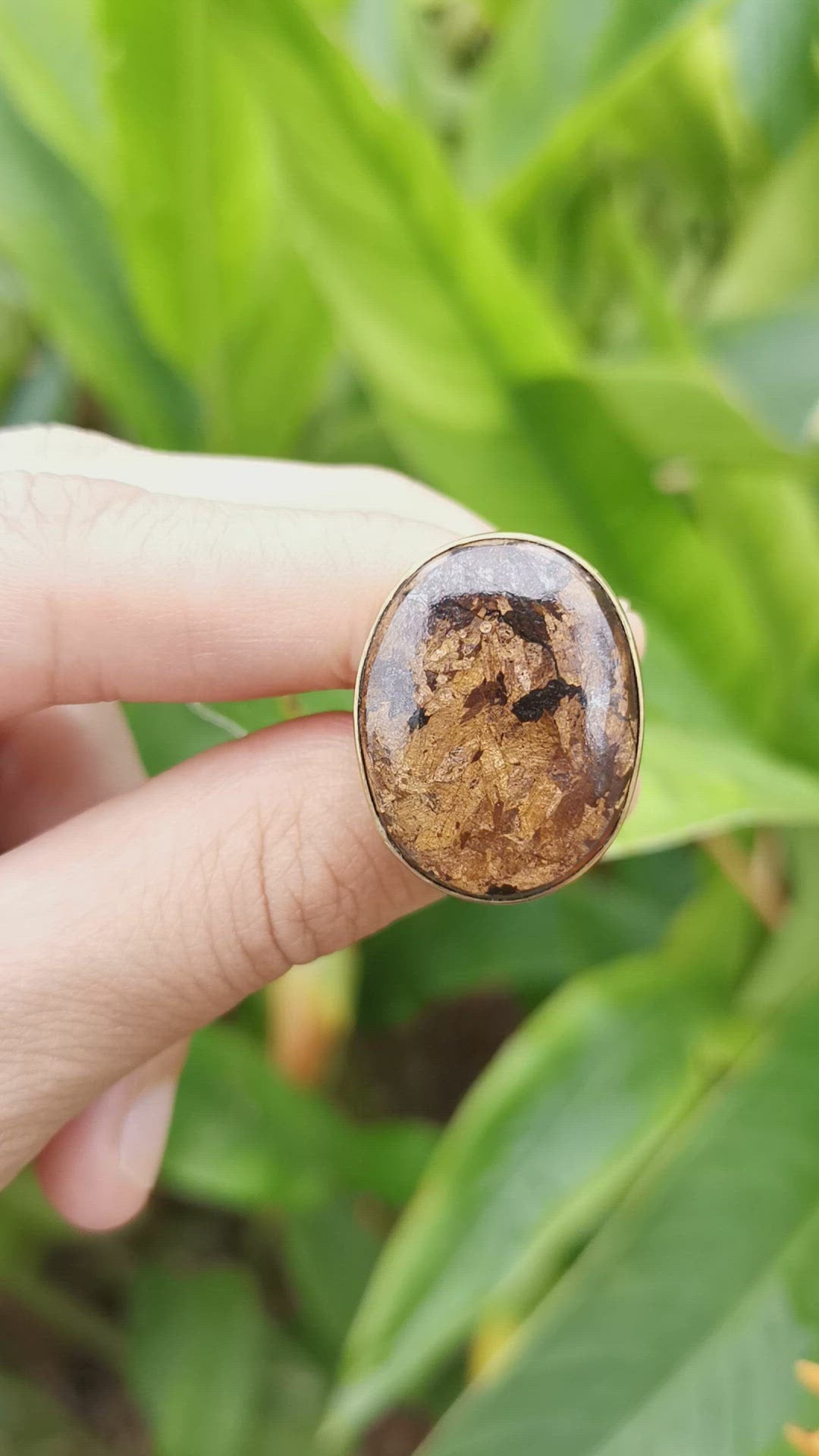 Premium Brass Statement Ring Bronzite