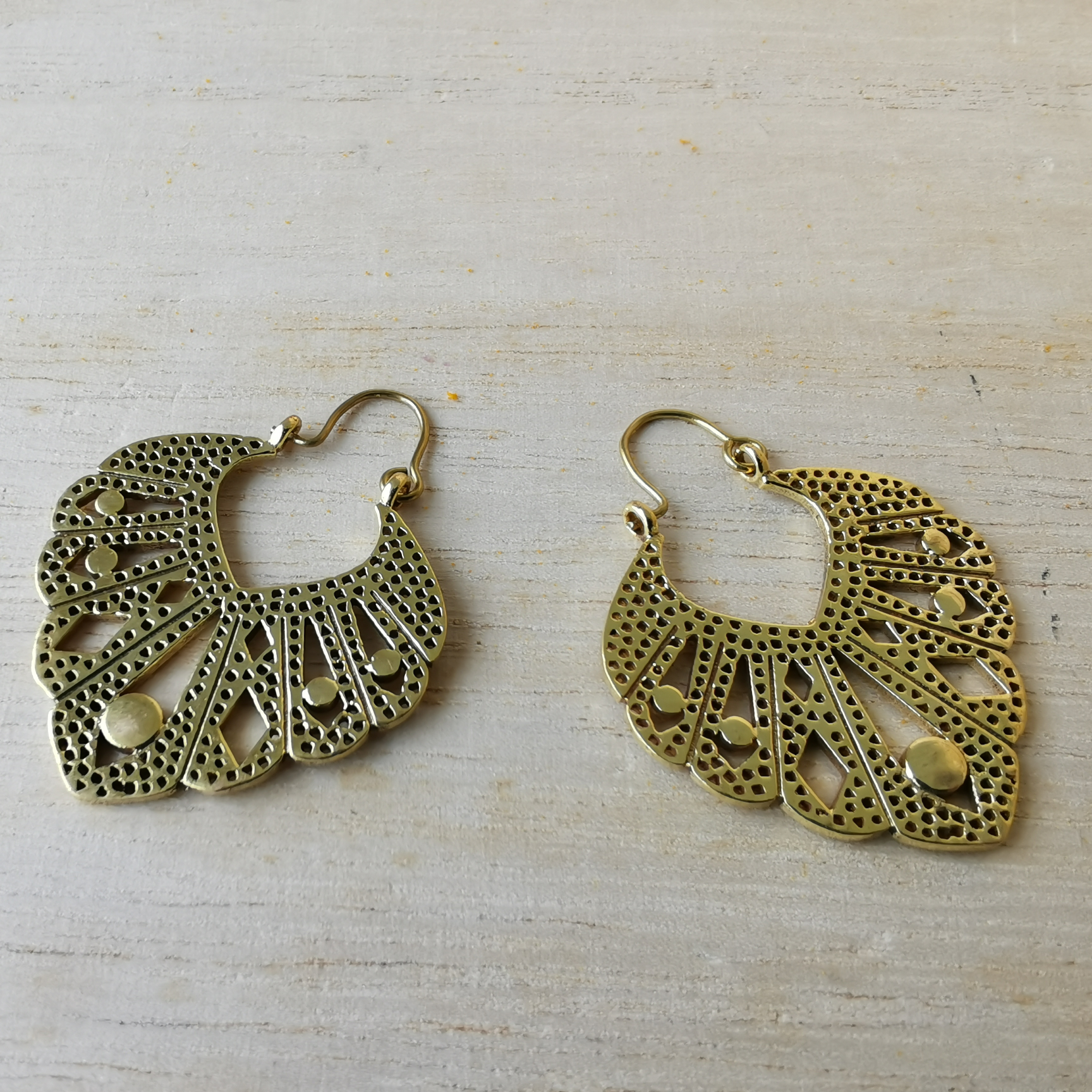 Premium Brass Hoop Earrings Yuki