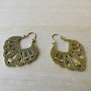 Premium Brass Hoop Earrings Yuki