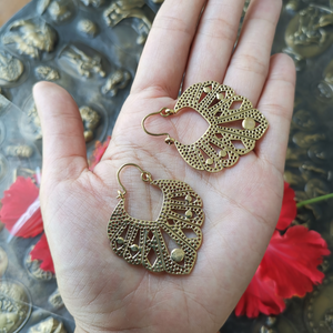 Premium Brass Hoop Earrings Yuki