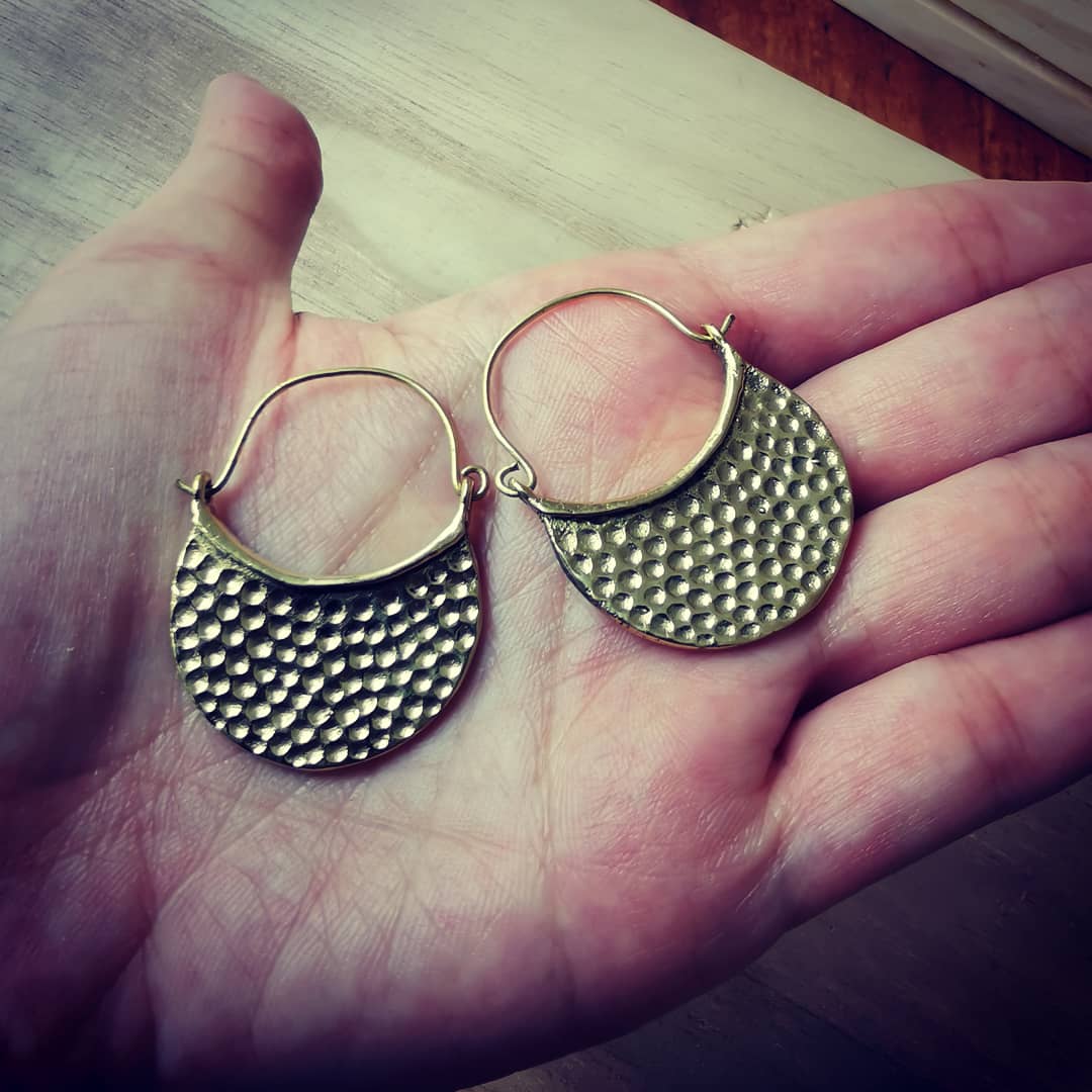Premium Brass Hoop Earrings Dina
