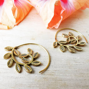 Premium Brass Spiral Earrings Liana (Small)