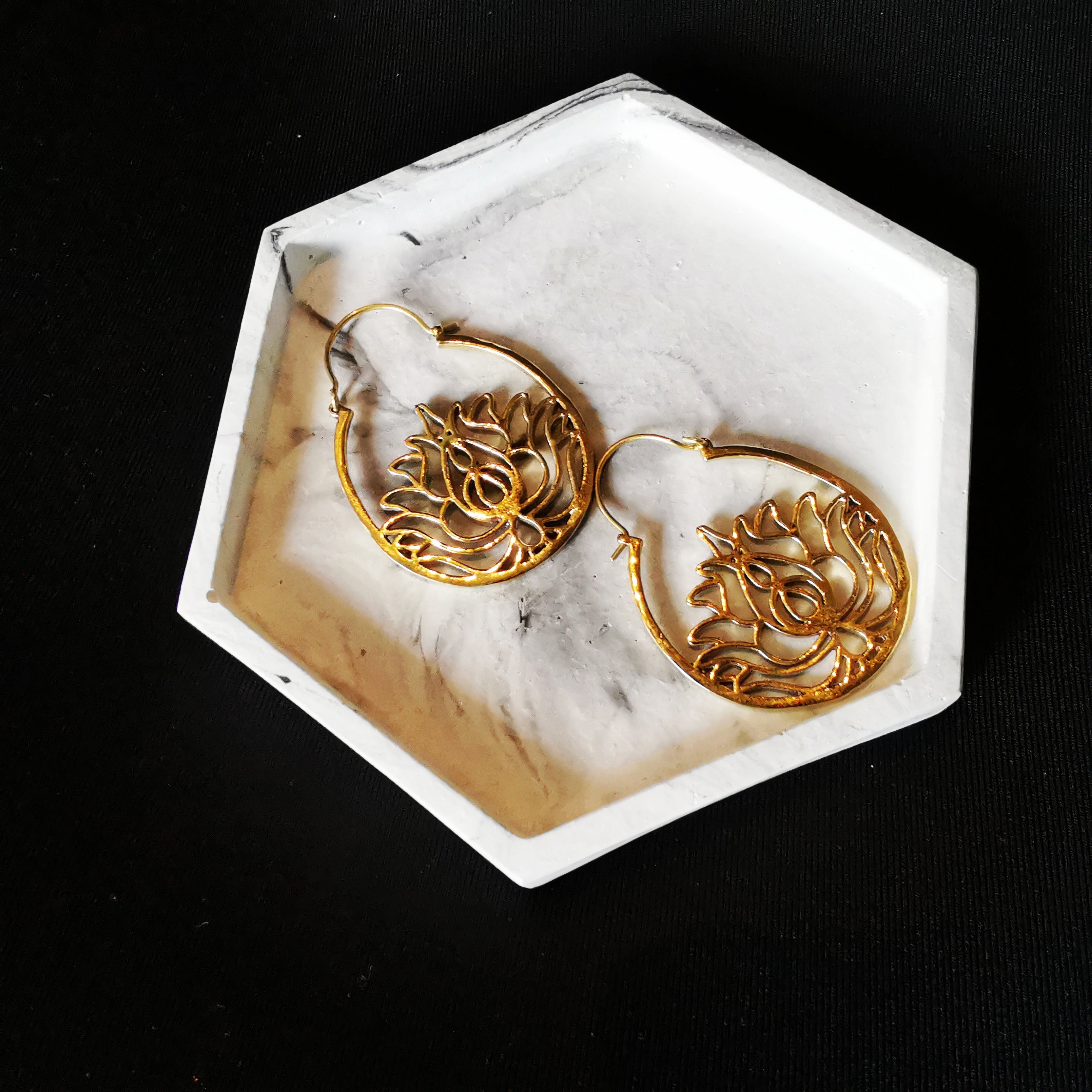 Premium Brass Hoop Earrings Kamala