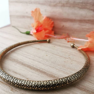 Premium Brass Neck Cuff Choker Medusa