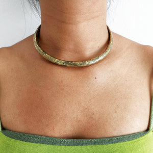 Premium Brass Neck Cuff Choker Anya