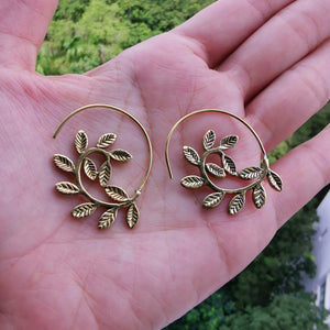 Premium Brass Spiral Earrings Liana (Small)