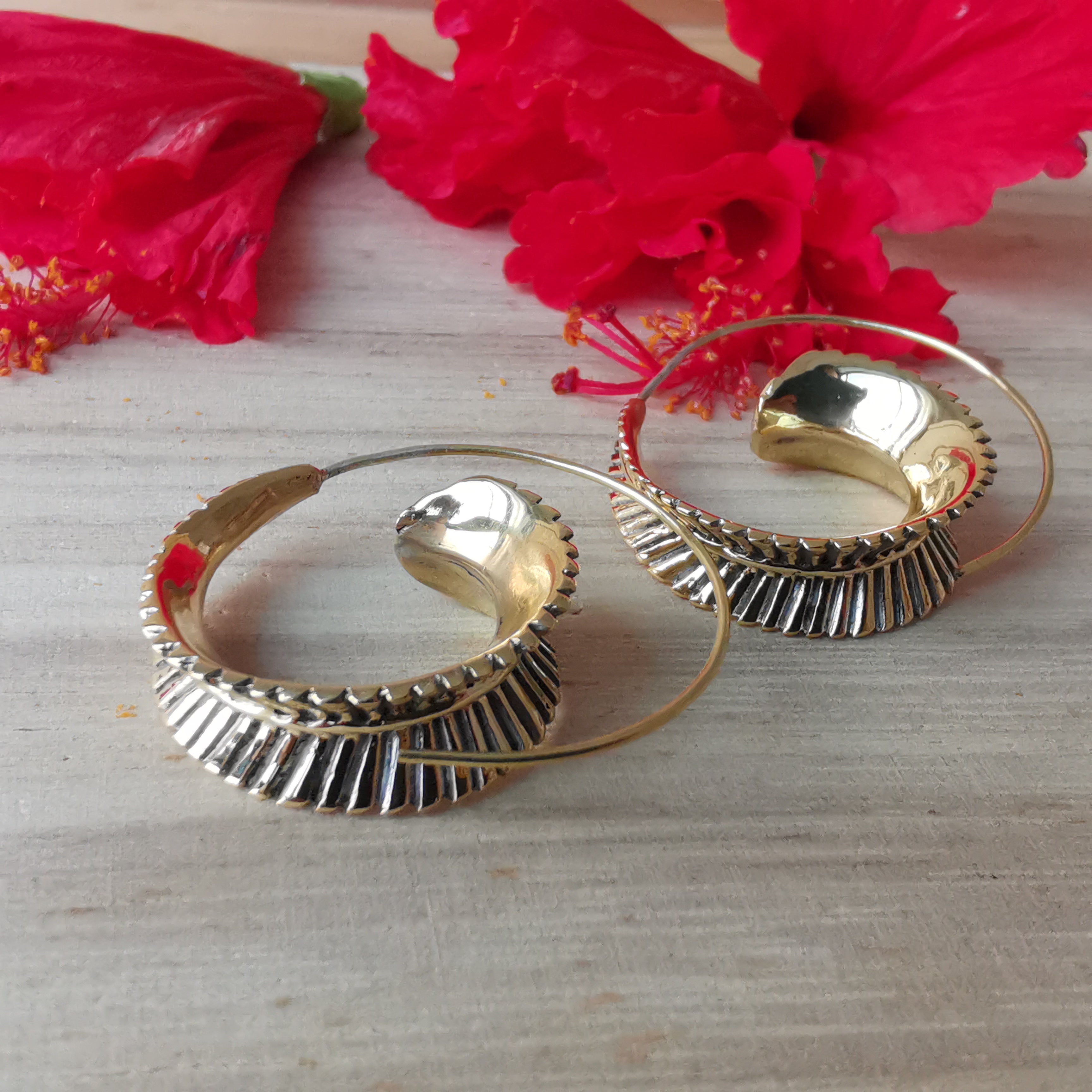 Premium Brass Earrings Helix