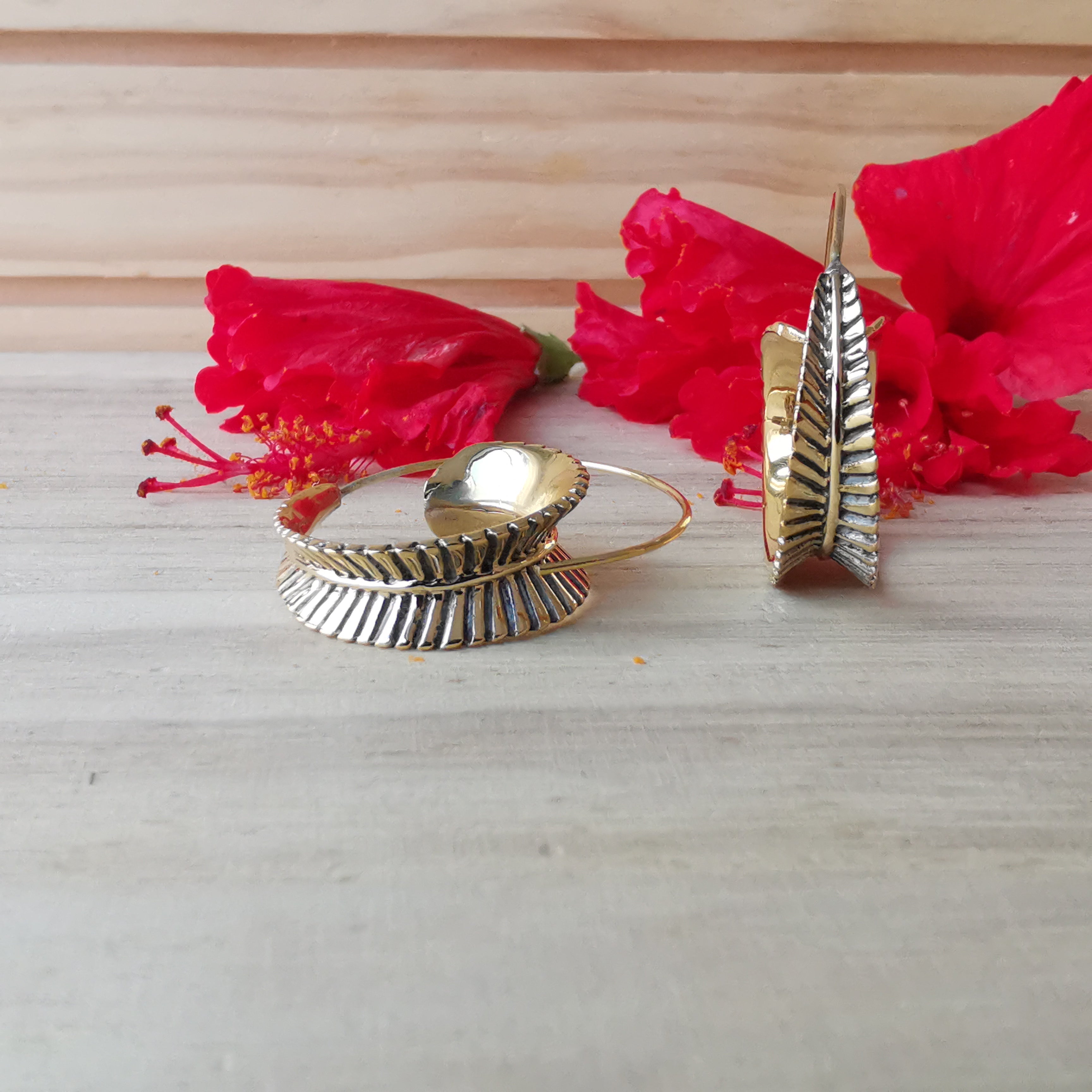 Premium Brass Earrings Helix