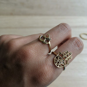 Premium Brass Ring Om