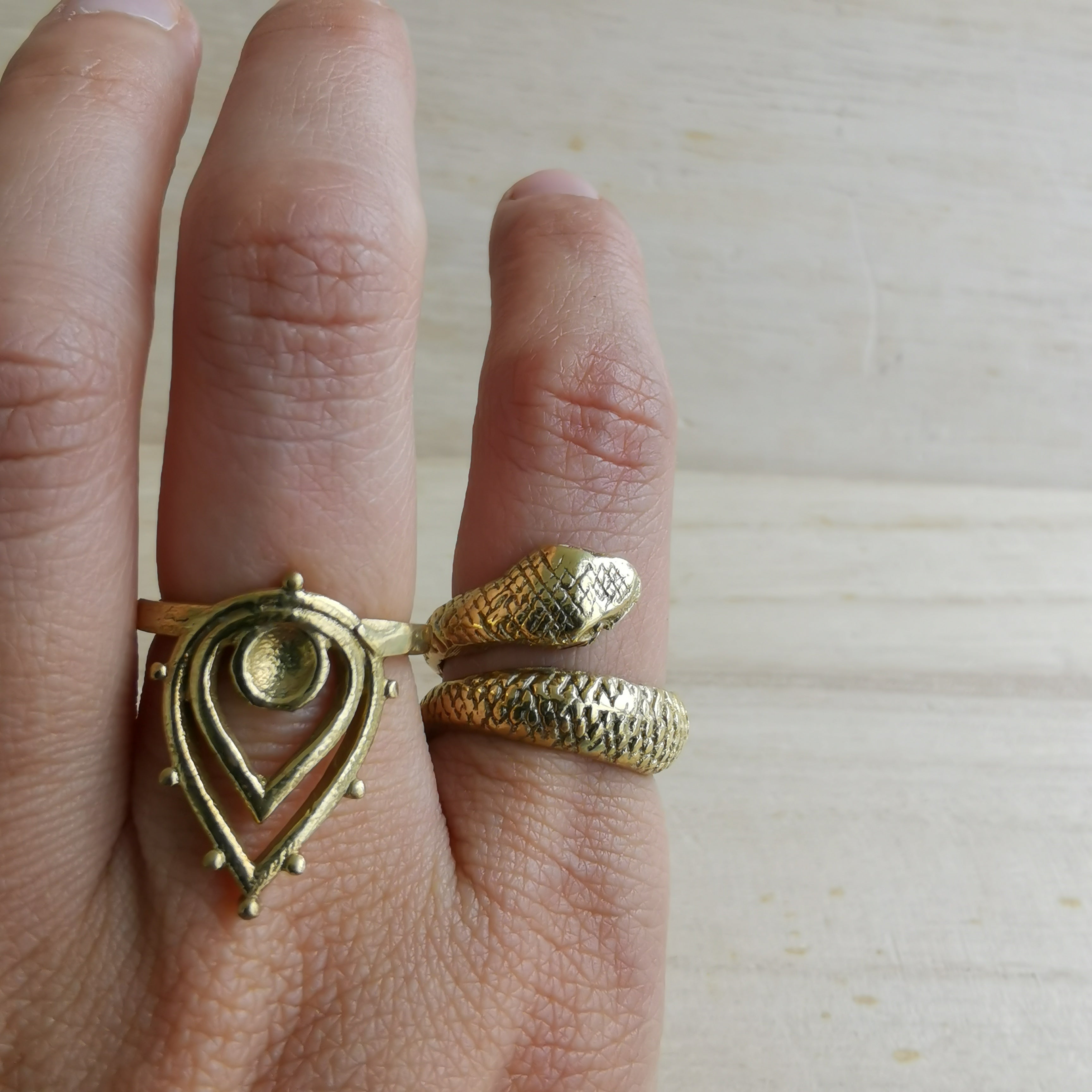 Premium Brass Ring Padma (Lotus)