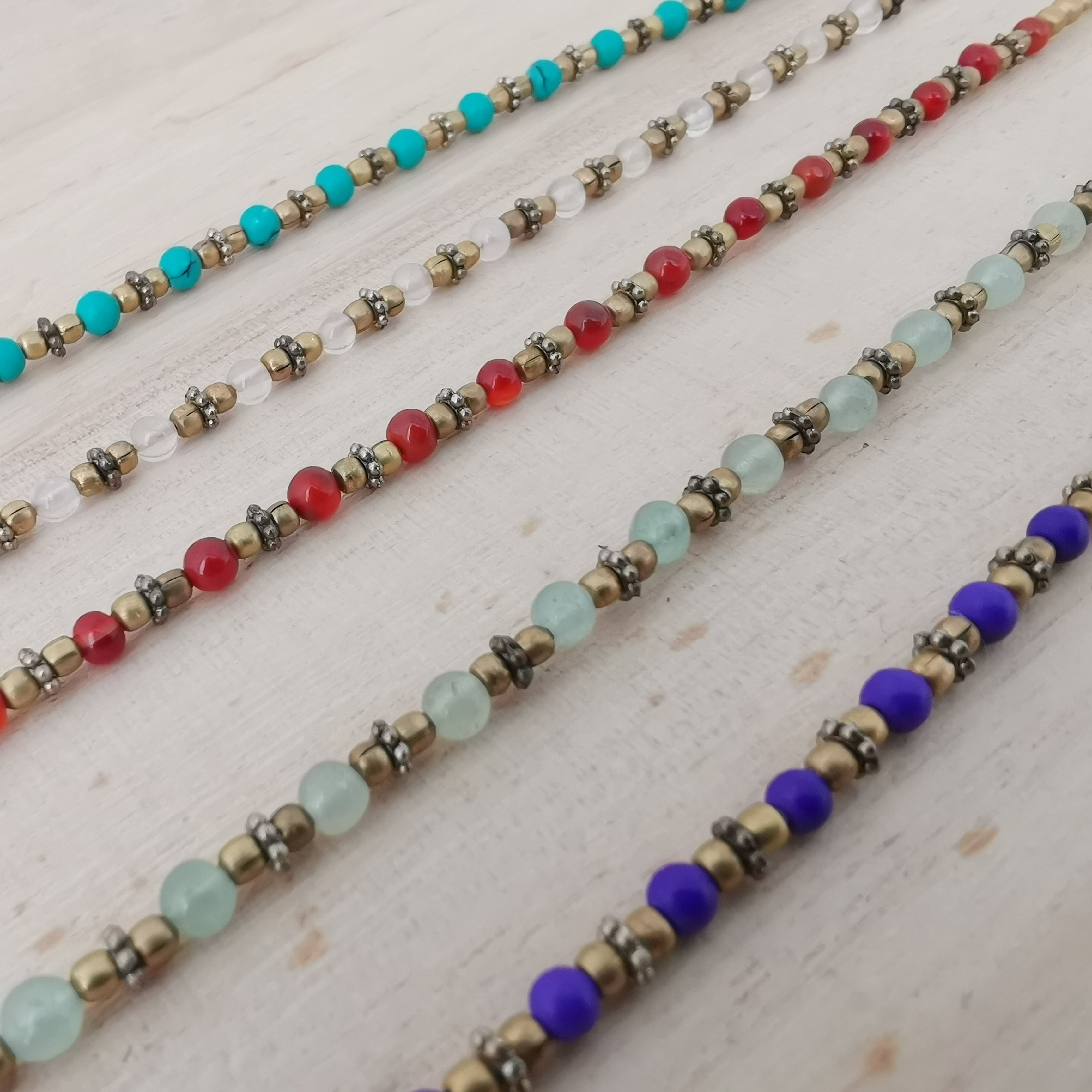 Premium Brass Beaded Anklets