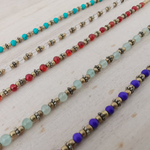 Premium Brass Beaded Anklets