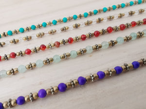 Premium Brass Beaded Anklets