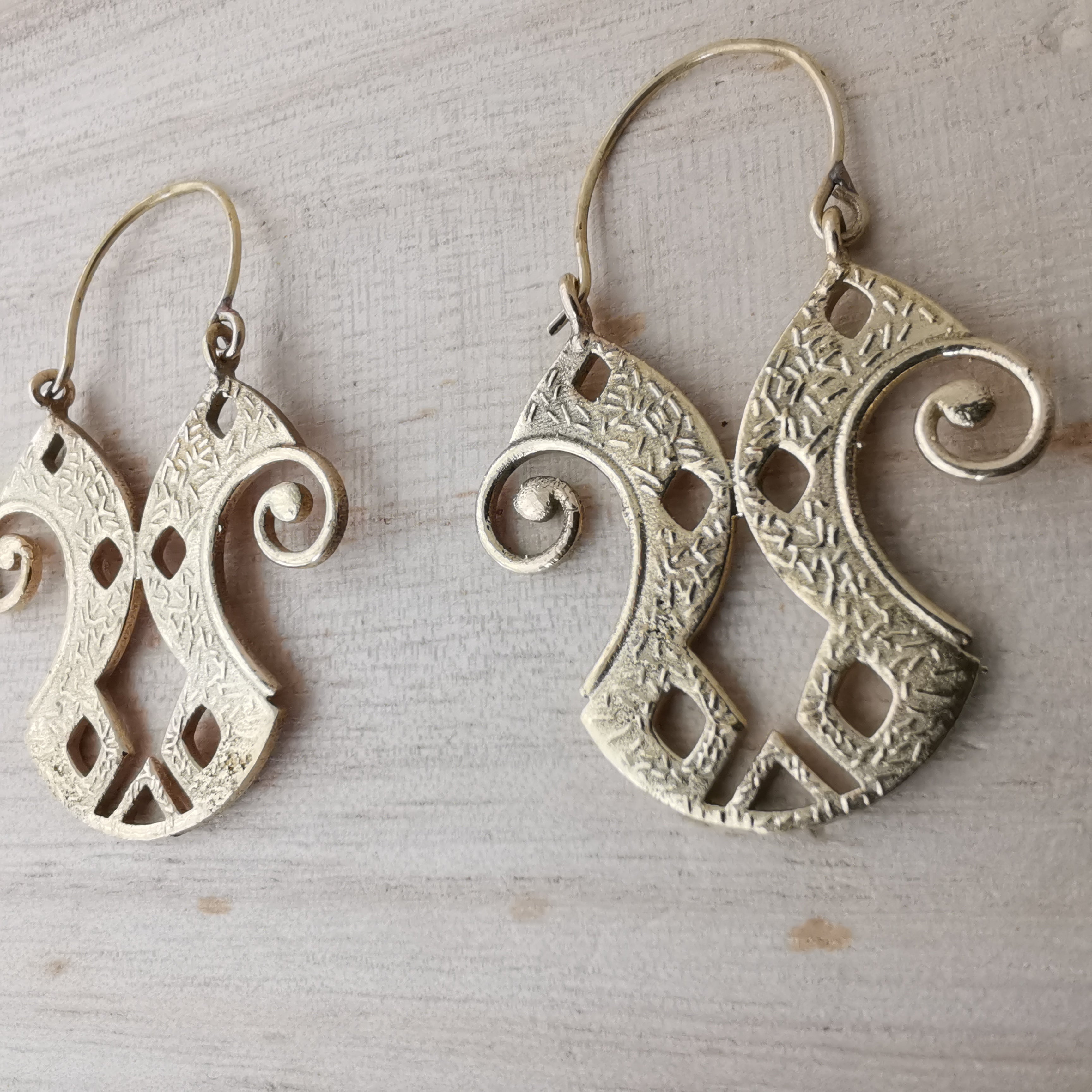 Premium Brass Hoop Earrings Tuareg