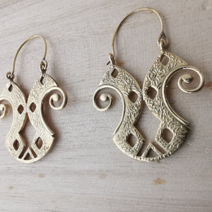 Premium Brass Hoop Earrings Tuareg