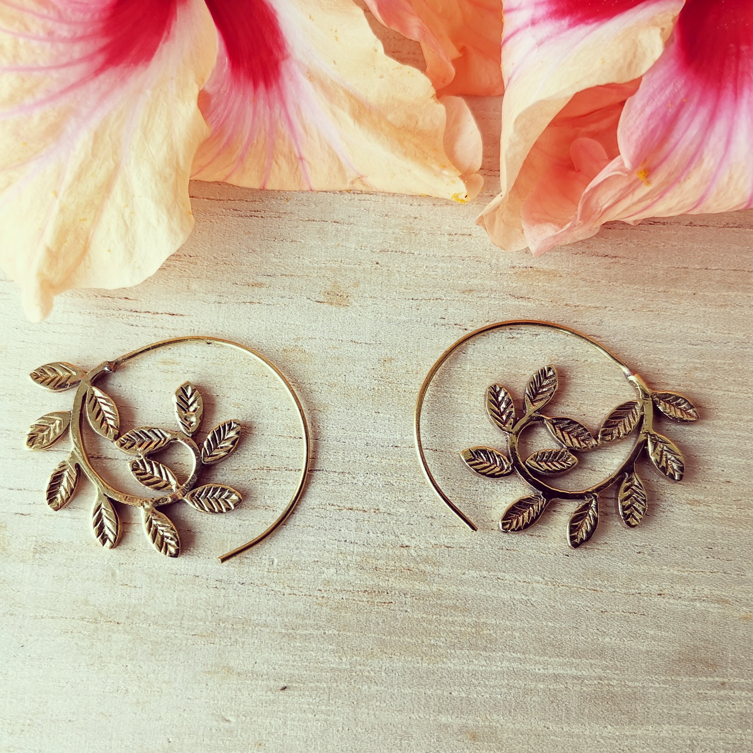 Premium Brass Spiral Earrings Liana (Small)