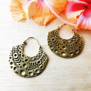 Premium Brass Hoop Earrings Mia