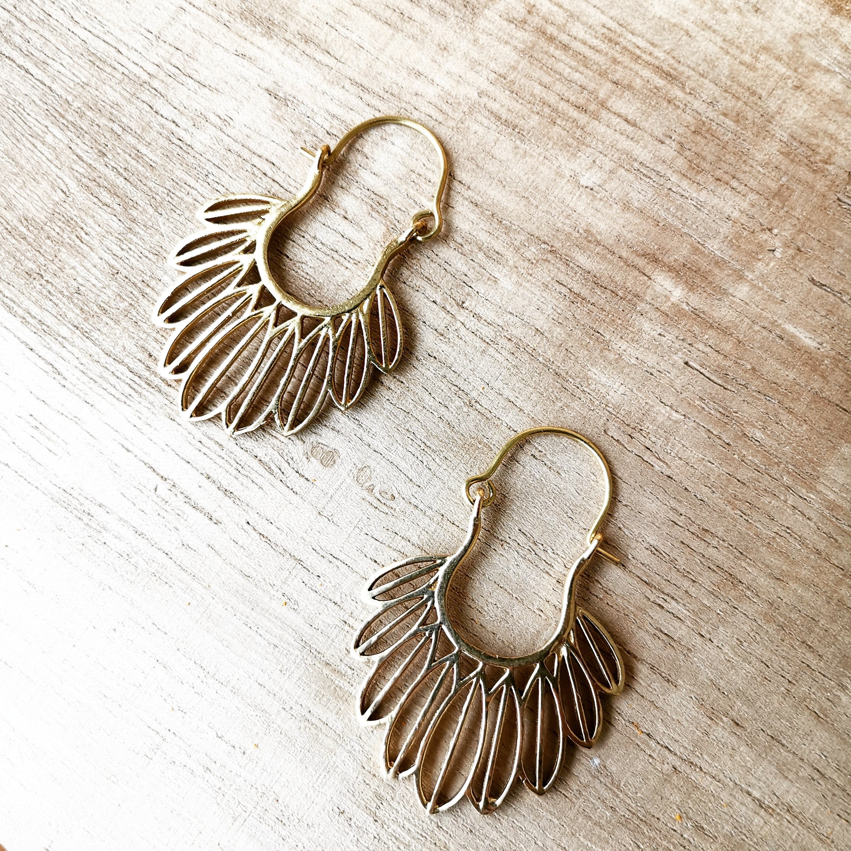 Premium Brass Hoop Earrings Lozen