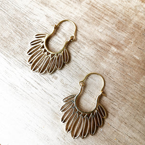 Premium Brass Hoop Earrings Lozen