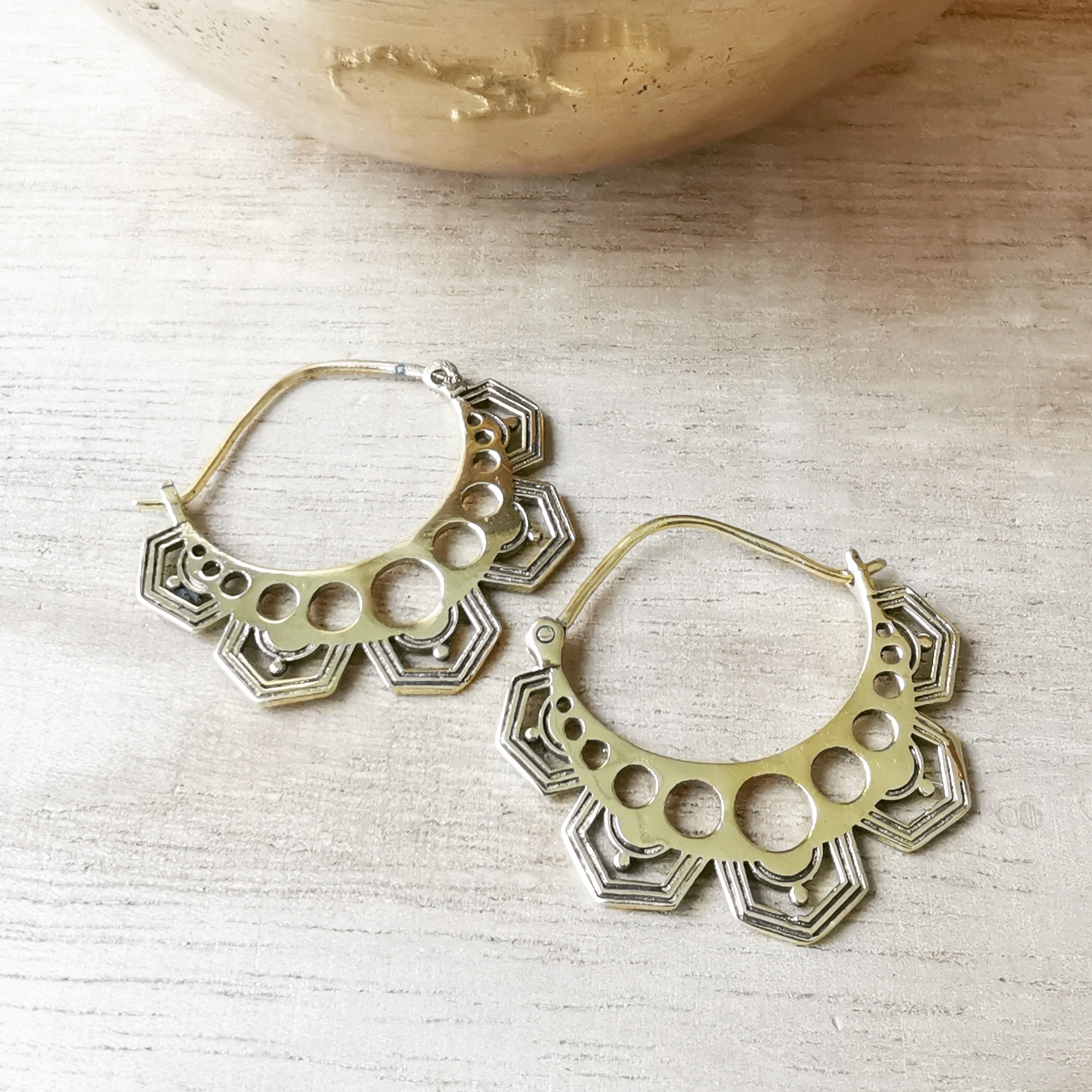 Premium Brass Hoop Earrings Dahteste