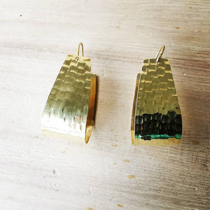 Premium Brass Hoop Earrings Evi